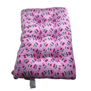 Juicy Couture Pink Cherry Velour Pet Bed Crate Mat Tufted Plush Dog